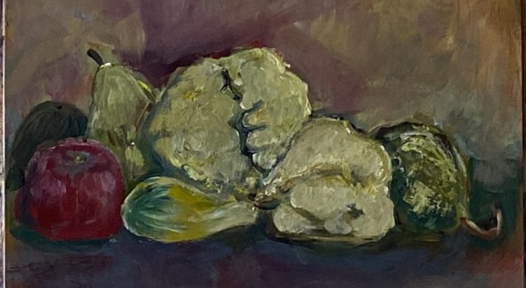 Quitten Acrylmalerei