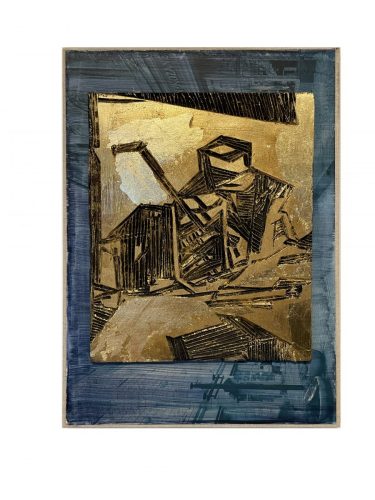 Metamorphose in Blau und Gold I